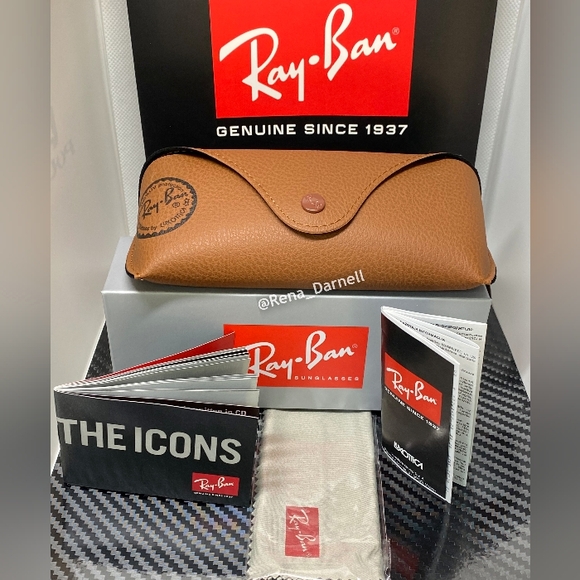 Ray-Ban Aviator Black Lenses Gold Frame RB3025 New - Picture 9 of 15